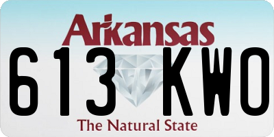 AR license plate 613KWO