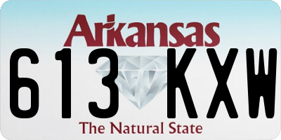 AR license plate 613KXW