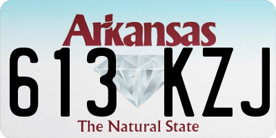 AR license plate 613KZJ