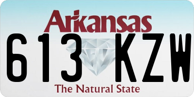 AR license plate 613KZW