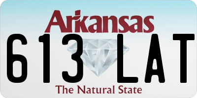 AR license plate 613LAT