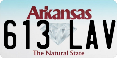 AR license plate 613LAV