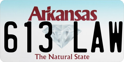 AR license plate 613LAW