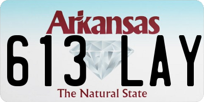 AR license plate 613LAY