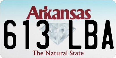 AR license plate 613LBA