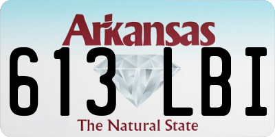 AR license plate 613LBI
