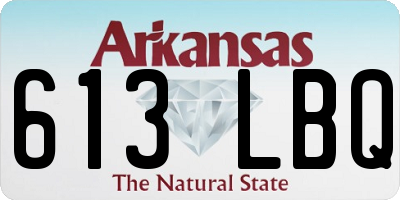 AR license plate 613LBQ