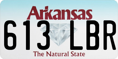 AR license plate 613LBR