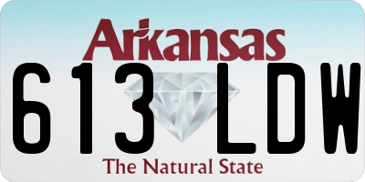 AR license plate 613LDW