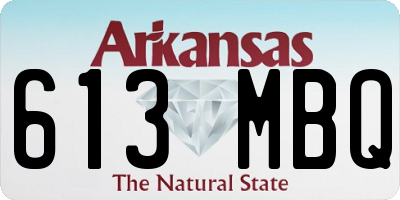 AR license plate 613MBQ