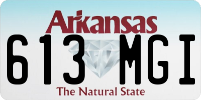 AR license plate 613MGI