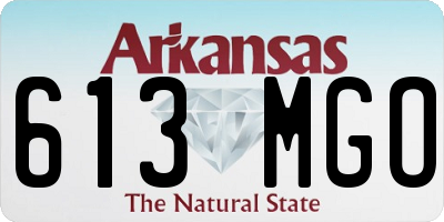 AR license plate 613MGO