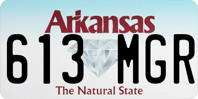 AR license plate 613MGR