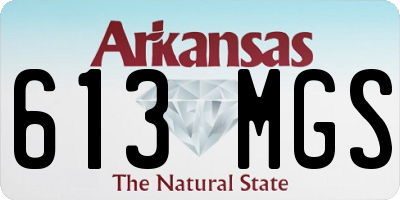 AR license plate 613MGS