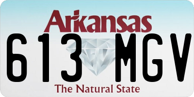 AR license plate 613MGV