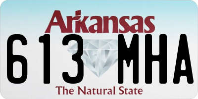 AR license plate 613MHA
