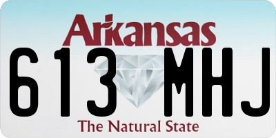 AR license plate 613MHJ