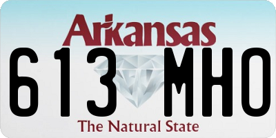 AR license plate 613MHO