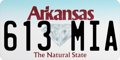 AR license plate 613MIA