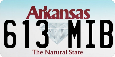 AR license plate 613MIB