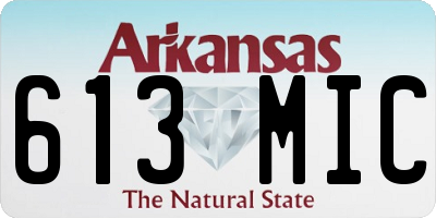 AR license plate 613MIC