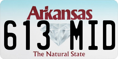 AR license plate 613MID