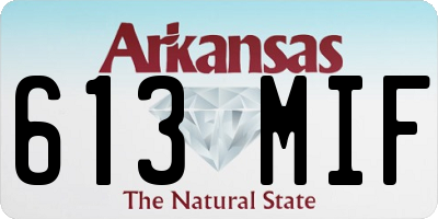 AR license plate 613MIF