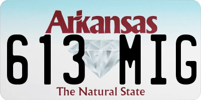 AR license plate 613MIG