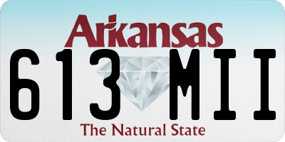 AR license plate 613MII