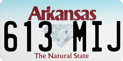AR license plate 613MIJ
