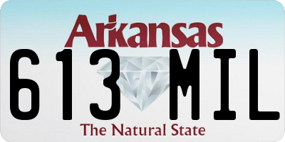 AR license plate 613MIL