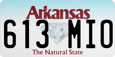 AR license plate 613MIO