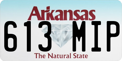 AR license plate 613MIP