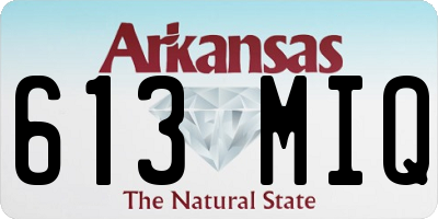 AR license plate 613MIQ