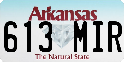 AR license plate 613MIR