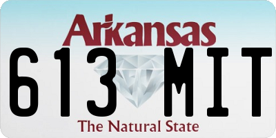 AR license plate 613MIT
