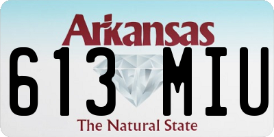 AR license plate 613MIU