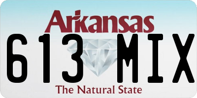AR license plate 613MIX