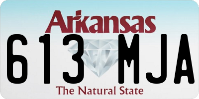 AR license plate 613MJA