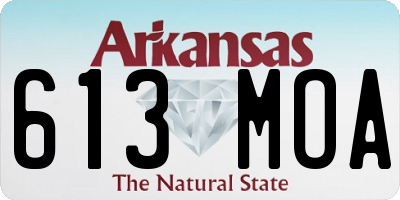 AR license plate 613MOA