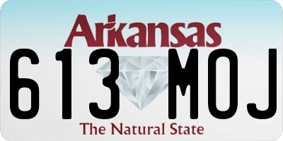 AR license plate 613MOJ