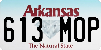 AR license plate 613MOP