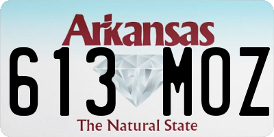 AR license plate 613MOZ