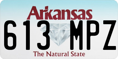AR license plate 613MPZ