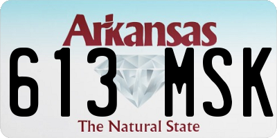 AR license plate 613MSK