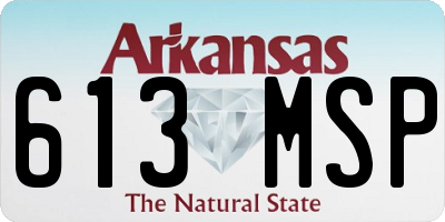 AR license plate 613MSP