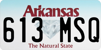 AR license plate 613MSQ