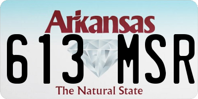 AR license plate 613MSR