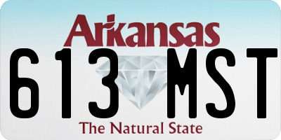 AR license plate 613MST