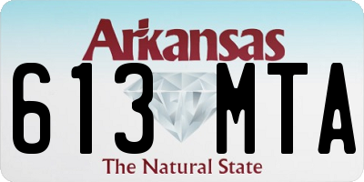 AR license plate 613MTA